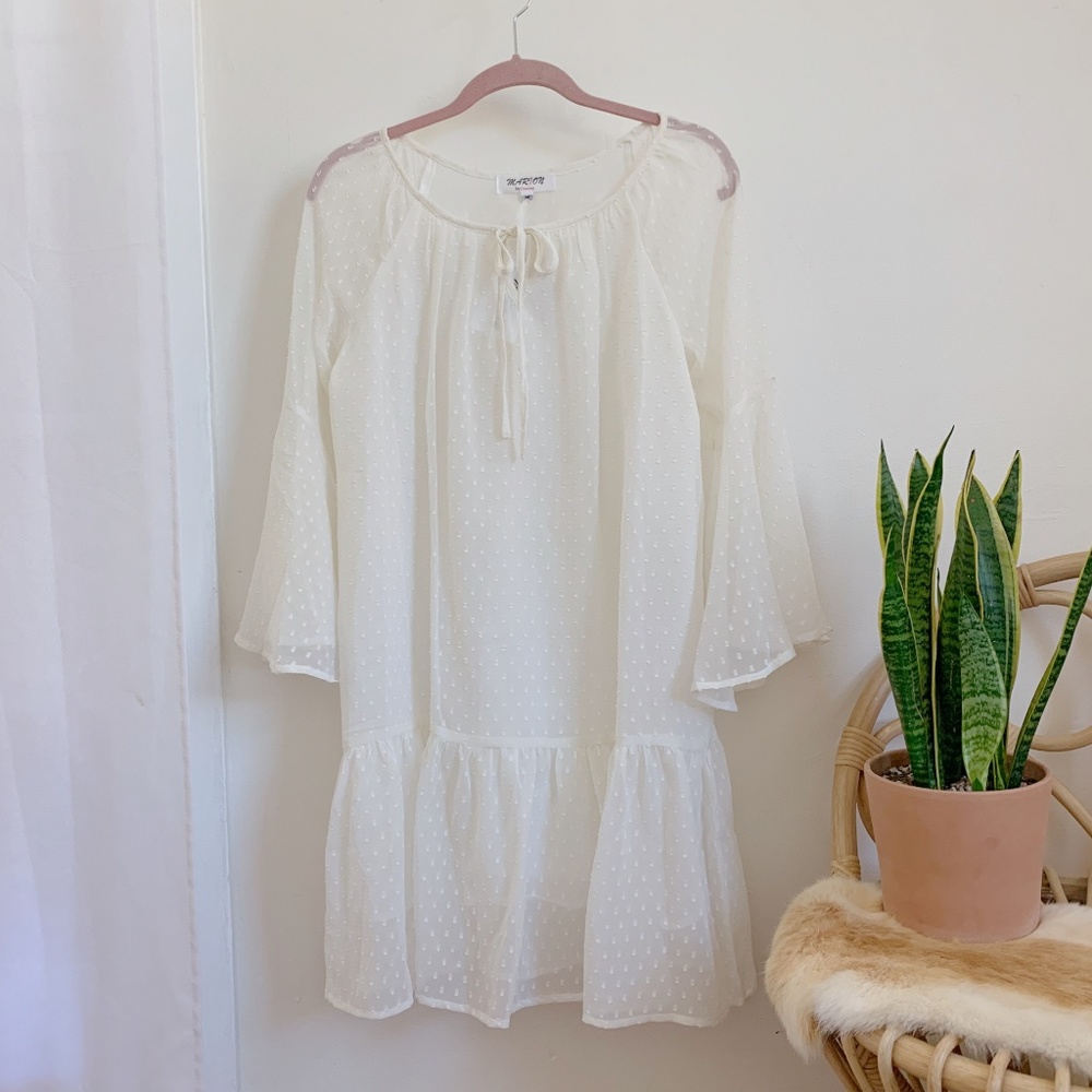 NWT! Neiman Marcus Swiss Dot Embroidered Dress
